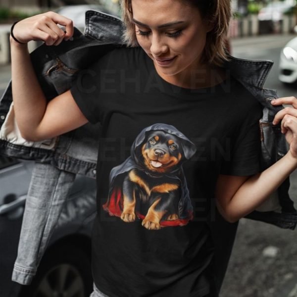 Rottweiler With Halloween Cape