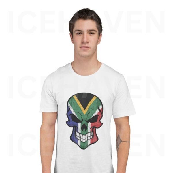 Skull With South African Flag