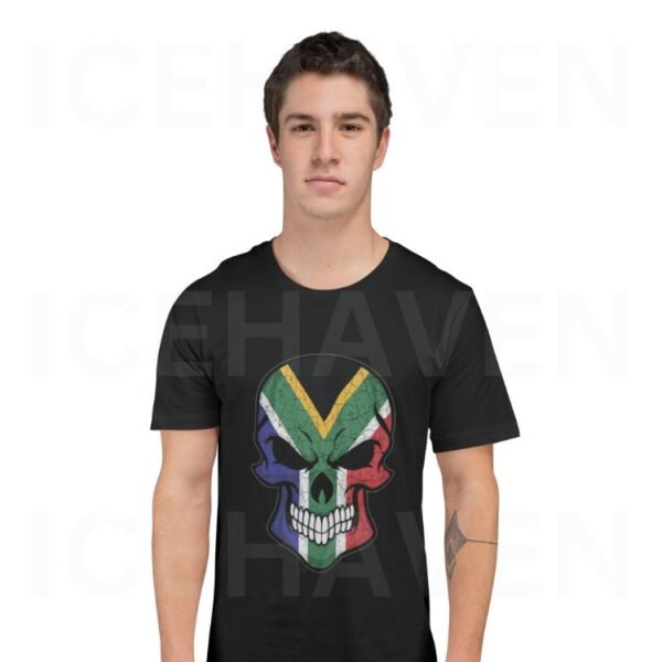 Skull With South African Flag