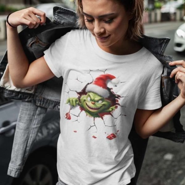 Green Guy With Xmas Hat Grinning